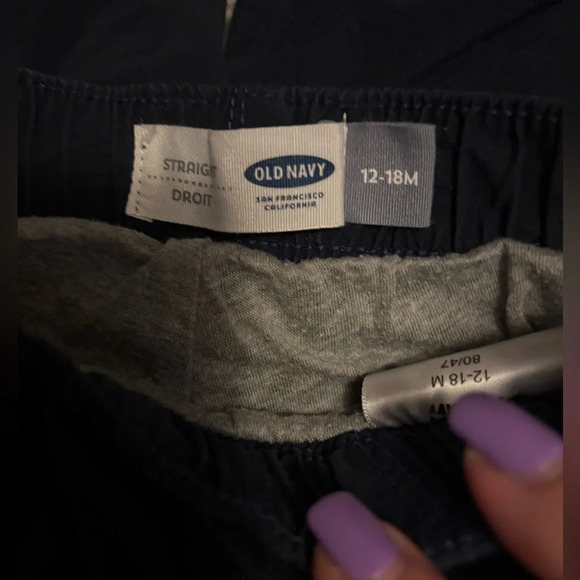 Old Navy STRAIGHT DROIT RECTO in navy Blue 12-18 months baby - Picture 2 of 4